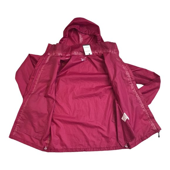 Gelert Waterproof Jacket Pink Ladies Sz 8 Hooded Lightweight Packaway Rain Coat - Picture 7 of 11
